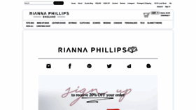 What Riannaphillips.com website looked like in 2019 (4 years ago)