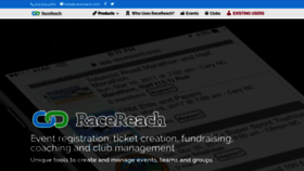 What Racereach.com website looked like in 2019 (4 years ago)