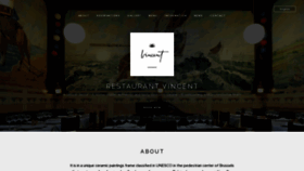 What Restaurantvincent.be website looked like in 2019 (4 years ago)