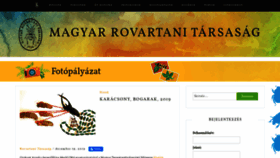 What Rovartani.hu website looked like in 2019 (4 years ago)