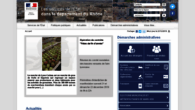 What Rhone.gouv.fr website looked like in 2019 (4 years ago)