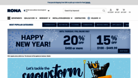 What Rona.ca website looked like in 2019 (4 years ago)
