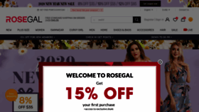 What Rosegal.com website looked like in 2020 (4 years ago)