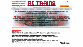 What Rctrains.co.uk website looked like in 2020 (4 years ago)
