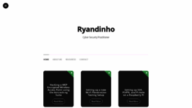 What Ryandinho.me website looked like in 2020 (4 years ago)