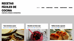 What Recetasfacilescocina.com website looked like in 2020 (4 years ago)