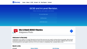 What Revisely.co.uk website looked like in 2020 (4 years ago)