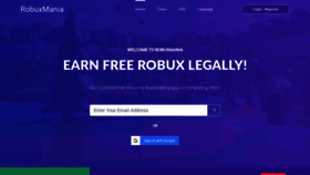 What Robuxmania.com website looked like in 2020 (4 years ago)