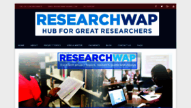 What Researchwap.com website looked like in 2020 (4 years ago)