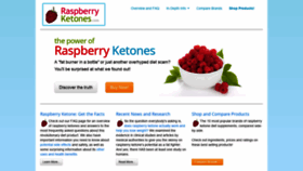 What Raspberryketones.com website looked like in 2020 (4 years ago)