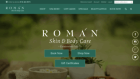 What Romanskinandbody.com website looked like in 2020 (4 years ago)