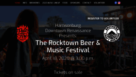 What Rocktownfestival.com website looked like in 2020 (4 years ago)