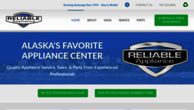 What Reliableapplianceak.com website looked like in 2020 (4 years ago)