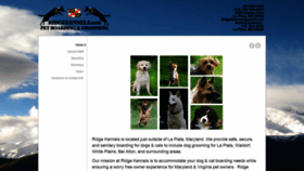 What Ridgekennels.com website looked like in 2020 (4 years ago)