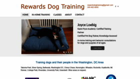 What Rewardsdogtraining.com website looked like in 2020 (4 years ago)