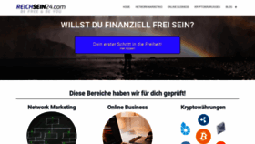 What Reichsein24.com website looked like in 2020 (4 years ago)