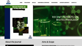 What Recentpatentsonbiotechnology.com website looked like in 2020 (4 years ago)