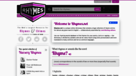 What Rhymes.net website looked like in 2020 (4 years ago)
