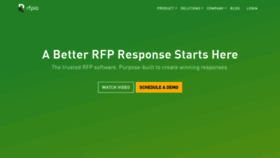 What Rfpio.com website looked like in 2020 (4 years ago)
