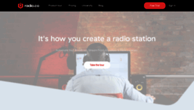 What Radio.co website looked like in 2020 (4 years ago)