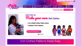 What Rosiesdollclothespatterns.com website looked like in 2020 (4 years ago)