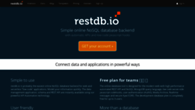 What Restdb.io website looked like in 2020 (4 years ago)