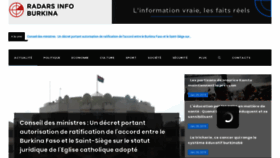 What Radarsburkina.net website looked like in 2020 (4 years ago)