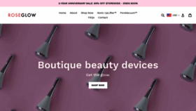 What Roseglowshop.com website looked like in 2020 (4 years ago)