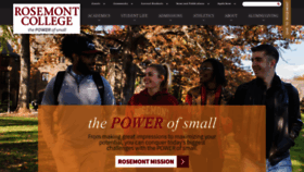 What Rosemont.edu website looked like in 2020 (4 years ago)