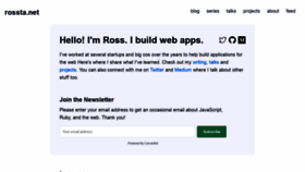 What Rossta.net website looked like in 2020 (4 years ago)