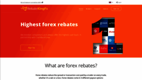 What Rebatekingfx.com website looked like in 2020 (4 years ago)