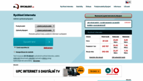 What Rychlost.cz website looked like in 2020 (4 years ago)