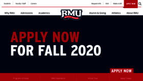 What Rmu.edu website looked like in 2020 (4 years ago)
