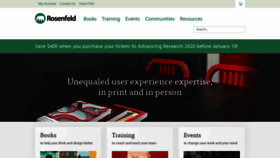 What Rosenfeldmedia.com website looked like in 2020 (4 years ago)