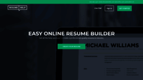 What Resumehelp.io website looked like in 2020 (4 years ago)