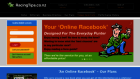 What Racingtips.co.nz website looked like in 2020 (4 years ago)