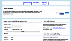 What Raid-calculator.com website looked like in 2020 (5 years ago)