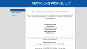 What Recyclingworksllc.com website looked like in 2020 (4 years ago)