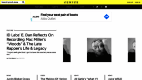 What Rock.rapgenius.com website looked like in 2020 (4 years ago)