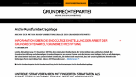 What Rundfunkbeitragsklage.de website looked like in 2020 (4 years ago)