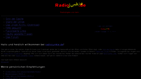 What Radiojunkie.de website looked like in 2020 (4 years ago)