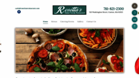 What Rosettasrestaurant.com website looked like in 2020 (4 years ago)