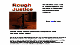What Roughjustice.org.uk website looked like in 2020 (4 years ago)