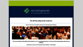 What Recruitingtrendsconference.com website looked like in 2020 (4 years ago)