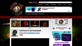 What Razzball.com website looked like in 2020 (4 years ago)