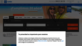 What Rumbo.es website looked like in 2020 (4 years ago)