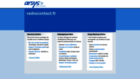 What Radiocontact.fr website looked like in 2020 (4 years ago)