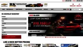 What Rkchevrolet.com website looked like in 2020 (4 years ago)