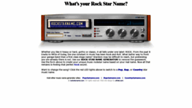What Rockstarname.com website looked like in 2020 (4 years ago)