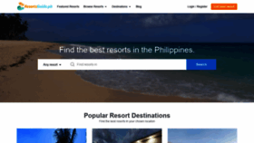 What Resortsguide.ph website looked like in 2020 (4 years ago)